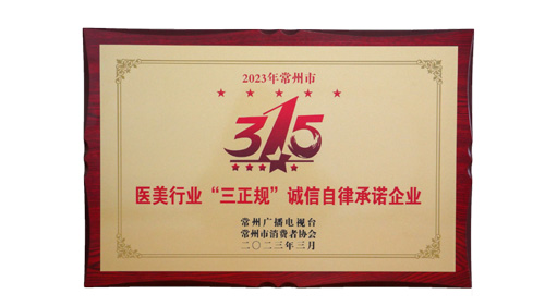 常州利来国际荣获“315诚信自律承诺企业”称号 